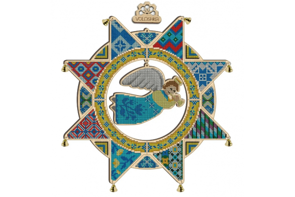 Набір для вишивання бісером та нитками "Різдвяна зірка" VW_002